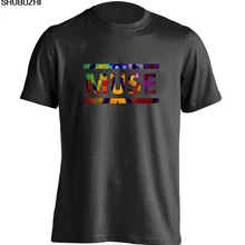 Мужская черная футболка, хлопковые футболки, космическая рок-группа MUSE, Мужская брендовая футболка, модная футболка с коротким рукавом, унисекс, европейский размер sbz139
