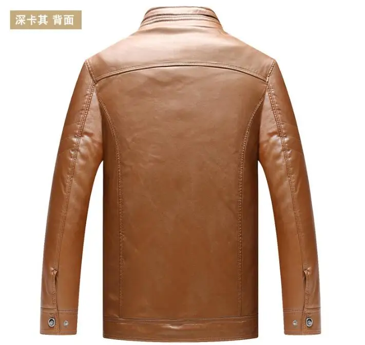 Moyen Hiver 4xl Noir Mode Col M 2019 Veste Loisirs D'âge champagne Pu marron Nouvelle Chaude Hommes De Zipper StPtwZgdvq