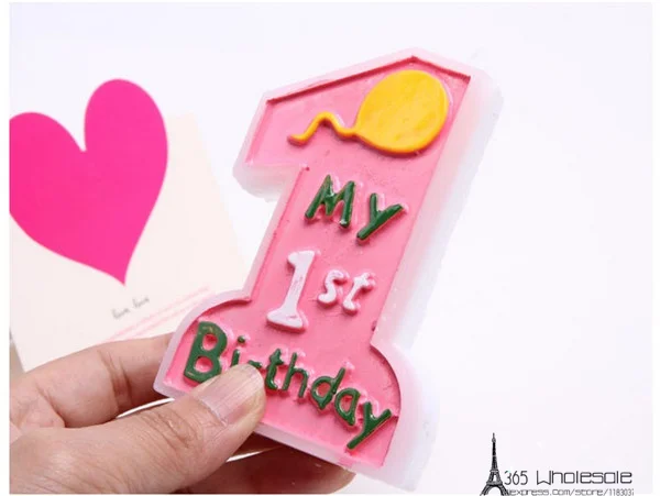 My 1st Birthday Candles Pink and Blue - 9