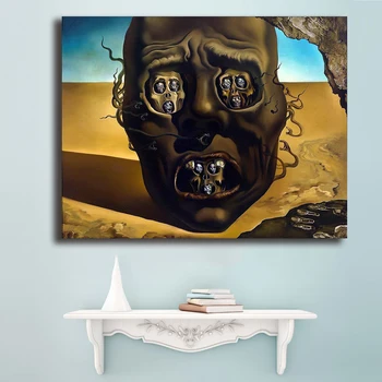Salvador Dali Le visage de la guerre  canvas painting For Living Room Home Decoration Oil Painting On Canvas Wall Painting 1