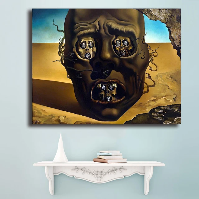 salvador dali le visage de la guerre canvas schilderij woonkamer