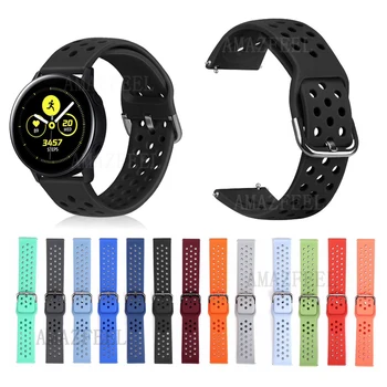 

Amazfeel Silicone Sports watch Strap For Samsung Galaxy watch 42 46mm Replacement Watchband for Gear S3 Galaxy watch active Belt