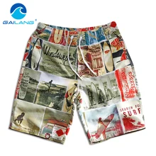 Gailang Брендовые мужские шорты Бермуды мужские пляжные шорты эластичный купальник Мужские Пляжные Шорты повседневные эластичные быстросохнущие боксеры