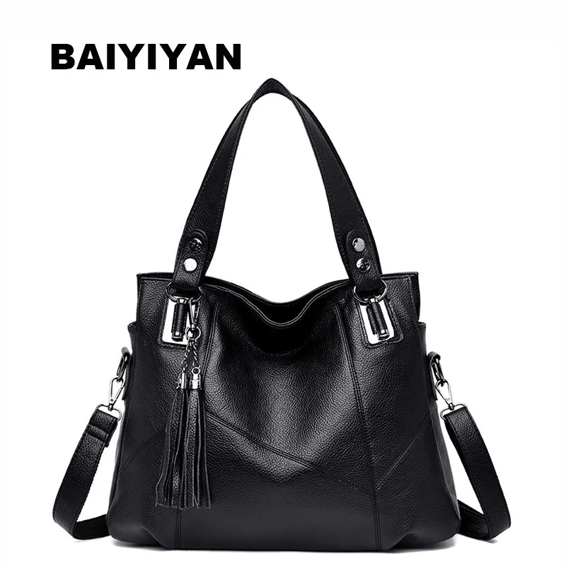 

2019 New Women Retro Tassel Tote Bag Messenger Handbag Designer High Quality PU Leather Shoulder Bag Small Casual Crossbody Bag