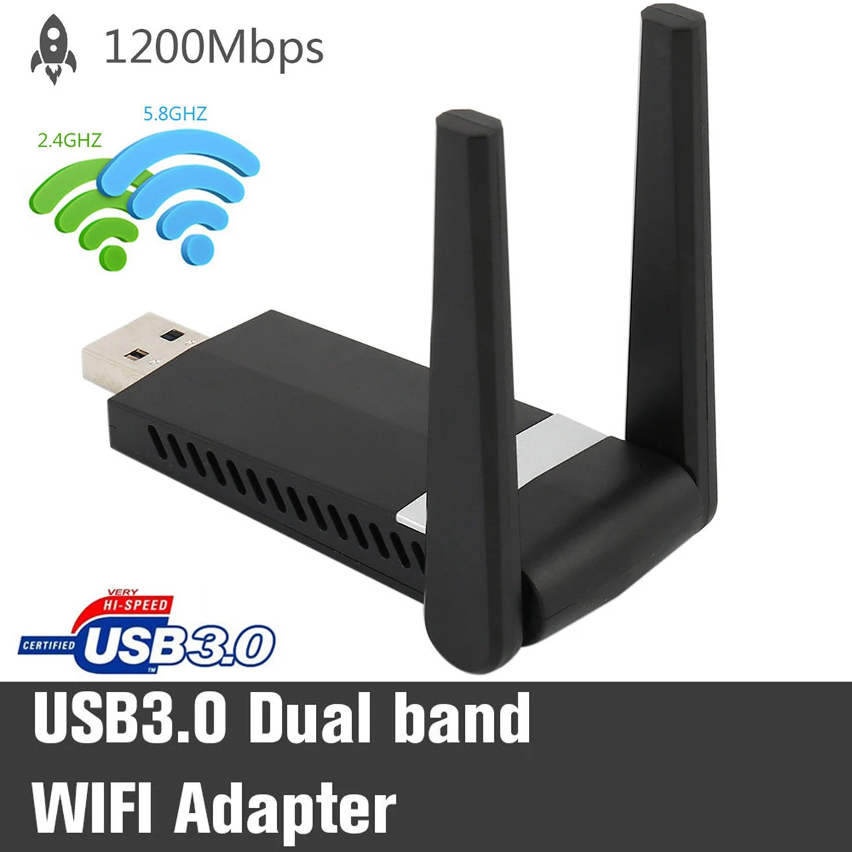 SOONHUA 5,8 ГГц/2,4 ГГц беспроводной адаптер двухдиапазонный USB WiFi ключ 1200 Мбит/с USB3.0 беспроводные сетевые адаптеры сетевые карты