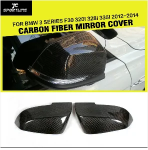 Углеродное волокно Боковые зеркала автомобиля Зеркало заднего вида чехол крышки для BMW 3 серии F30 320I 328I 335I 2012
