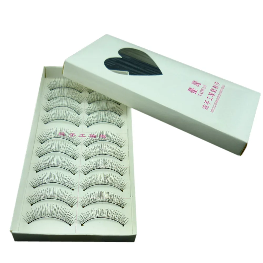 

OutTop Eyelashes 10Pairs/Lot Natural Fashion Eyelashes Eye Makeup Handmade Long Fake Eye lashes Extensions 2019 Feb22