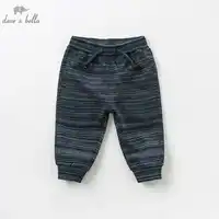 DB11856 dave bella spring baby boys fashion pants children full length kids pants infant toddler trousers