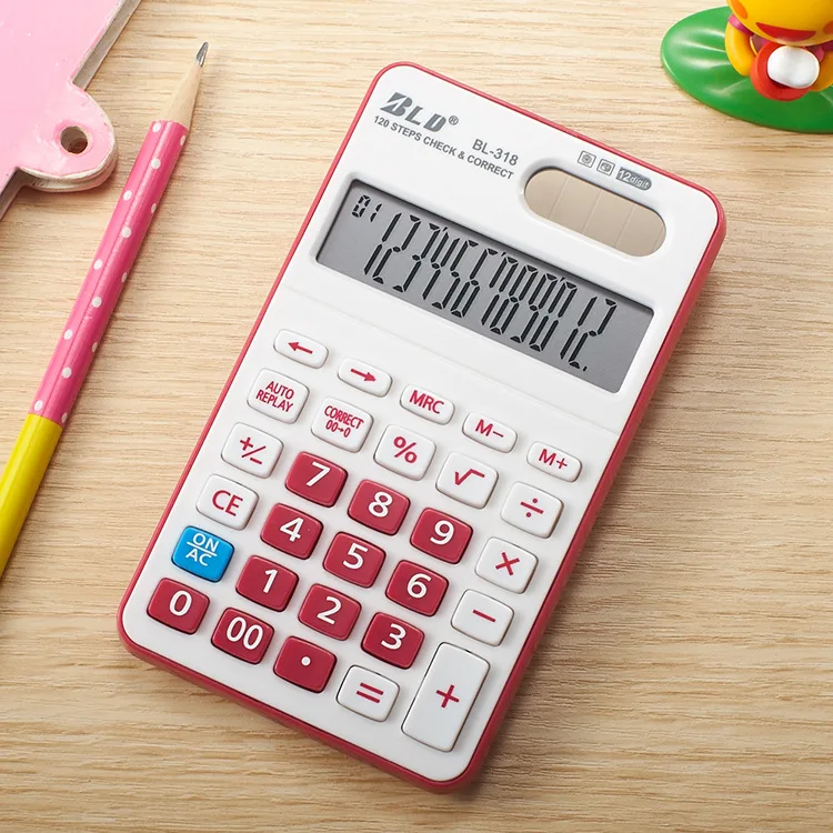 12 أرقام العرض المزدوج الطاقة مع 120 الخطوات الاختيار الصحيح حاسبة الحلوى اللون الشمسية Calculadora Cientifica مكتب Calcolatrice
