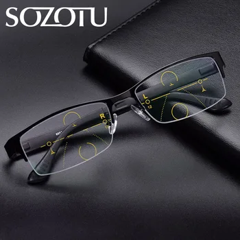 

Multi-focal Progressive Reading Glasses Men Women Diopter Presbyopic Eyeglasses Unisex Eyewear +1.0+1.5+2.0+2.5+3.0+3.5 YQ141