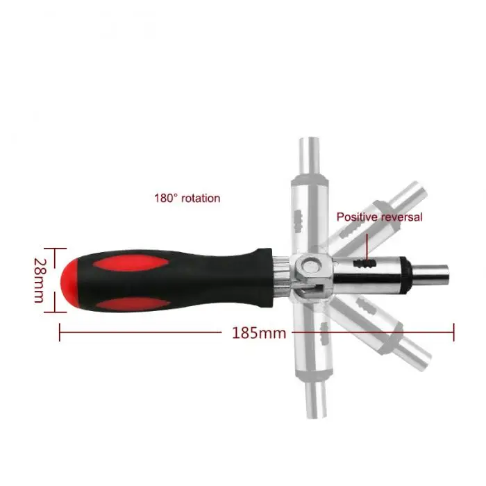 Mutilfunction 1/4 дюймов Hex левый и правый 180 градусов вращающийся, отвёртки снаряжение для вождения инструмент CLH @ 8