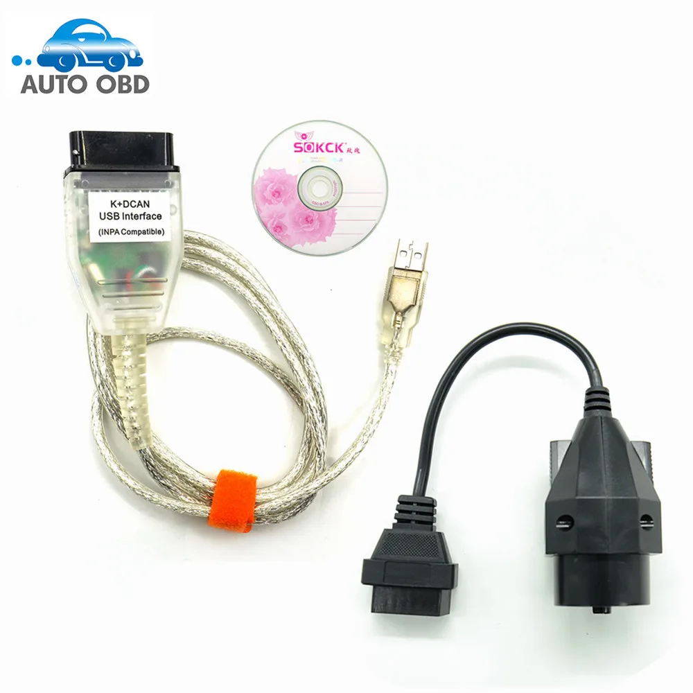 

For BMW INPA K+CAN K CAN INPA With FT232RL Chip INPA K DCAN USB Interface Plus 20pin to 16pin OBD2 Adaptor Connector for BMW