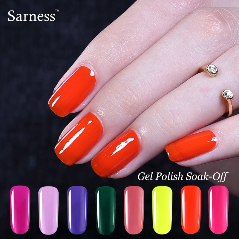 Sarness 8ml UV Gel Polish Soak off LED UV font b Nail b font Gel Color