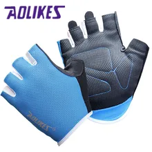 AOLIKES 1 Pair Women Men Gym Gloves Body Building Training Sport Fitness Gloves Exercise Weight Lifting