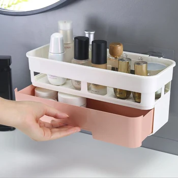 

Bathroom Shelf Adhesive Storage Rack Corner Shower Shelf Kitchen Home Decoration Bathroom Accessories Suction Cup Rack Organizer