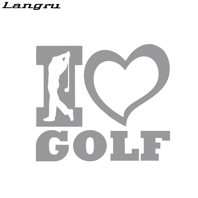 Langru горячая Распродажа I Love Golf Sports Car Styling наклейки автомобильное окно виниловые