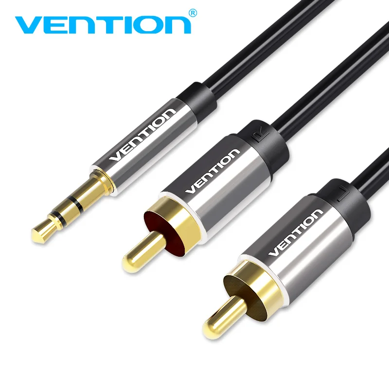 B2G1 Free 2 RCA Male to 1 x 3.5mm Stereo Female Y-Cable 6 inch Cable Cord 