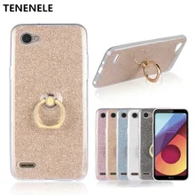 TENENELE Phone Case 5.5”Coque For LG Q6 Luxury Case Funda Silicone With Stand Ring Cover For LG Q6 Smart Phone Case
