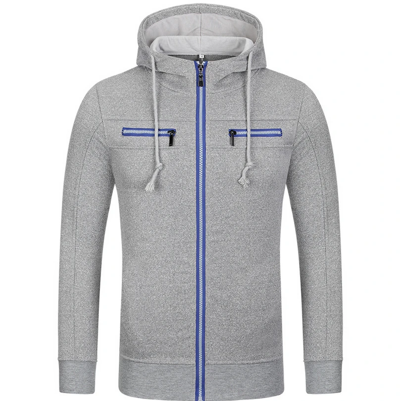 Autumn Winter Full Sleeve Windproof Zipper Hoodie Young Men Casual