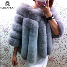 Мех Sarcar, зимнее пальто из натурального меха для женщин, натуральная кожа, натуральный мех, женские куртки из натурального Лисьего меха, новые модные короткие женские куртки из натурального меха