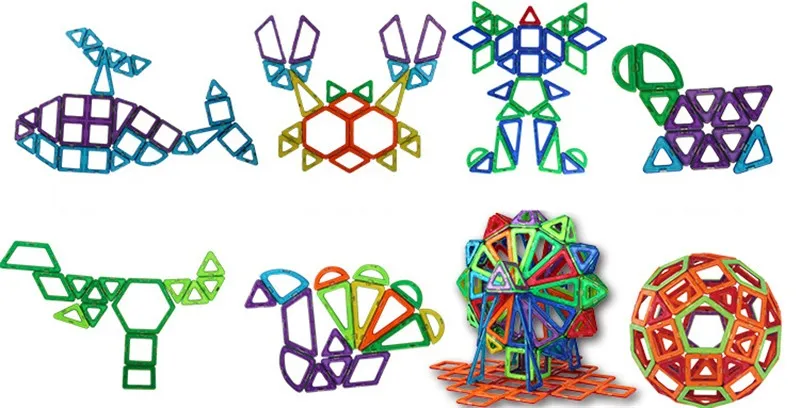 108 шт. стандартный размер DIY магнитные строительные блоки магический магнит Тяговая магнитные строительные блоки собранные подарки для