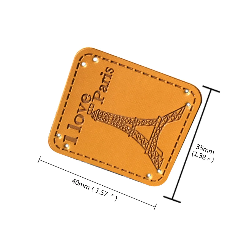 Кожаные этикетки «Я люблю Париж», аксессуары ручной работы, кожаные бирки ручной работы для багажа, швейные этикетки для обуви, товары для рукоделия