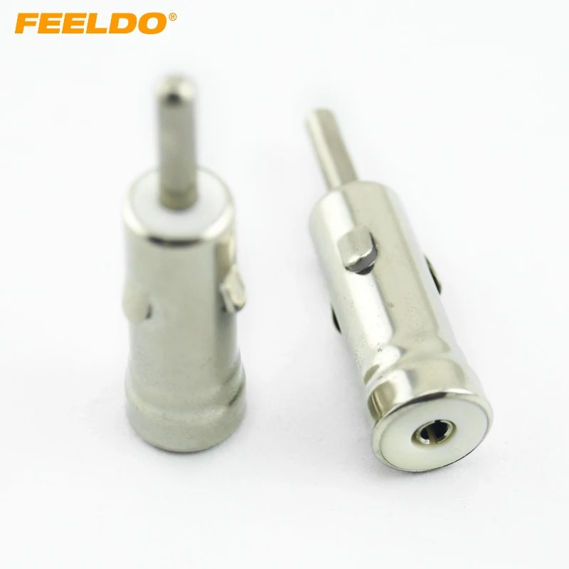 FEELDO 100Pcs Car AM/FM Radio Male ISO Plug to Din Aerial Antenna Plug