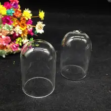 10 шт. 38*25 мм прозрачный колокольчик форма стеклянная крышка шар стеклянная бутылка желаний ожерелье кулон стеклянные флаконы diy ювелирные аксессуары