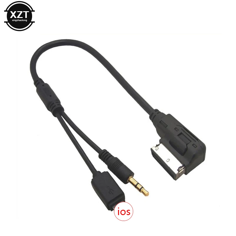 

For Audi Q7 MMI AMI MDI Music Interface Cable Connector 3.5MM AUX Adapter For VW For IPhone 6 6s Car Accessory