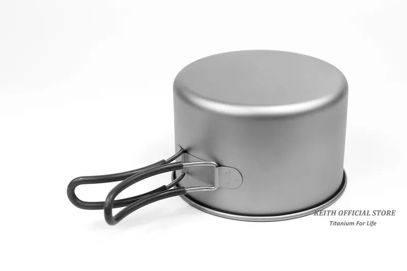Panela de Titânio Conjunto com Alça Keith 800 Pote Tigela Dobrável Cozinhar Definir Ultralight Camping Piquenique Panelas Utensílio Ti6012 2 In1 400 ml 9 ml 800 ml Pote Tigela Conjunto Com