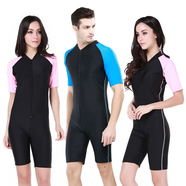 Buy New one piece short sleeve swimsuit for women and