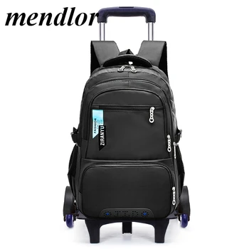 

Children School Bags with 3 Wheels Removable Kids Child Climb Stair Trolley School Bag Boys Girls Rolling Backpack kids Bookbag