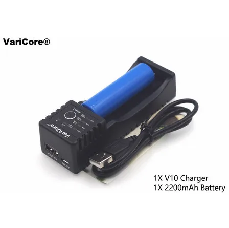 1 x Varicore V10 2 V 3V 3 7 4 25 18650/26650/18350/16340/18500/AA AAA литий-ионный аккумулятор зарядное