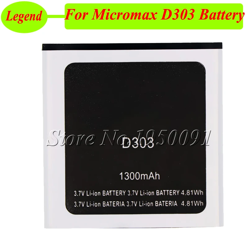 For Micromax D303 Battery 1300mAh High Quality Accumulator|battery for ...