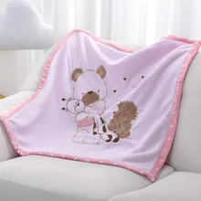 Buy Soft Newborn Baby Boys Swaddle Wrap Blanket Cute Bear Infant Bebes Stroller Covers Children Bed Blankets Kid Girls Cartoon Linen Free Shipping