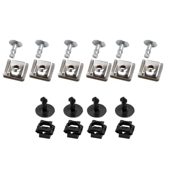 

10 Pair Car Protection Screw & Spring Nut Car Engine Fixing Clip Cover For VW Passat B5 Audi A4/A6 Skoda Etc Car Accessores 2019