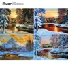 Evershine Diamond Embroidery Winter Full Set Diamond Painting Snow Landscape Full Square Drill Diamond Mosaic Art Decoration ► Photo 1/6