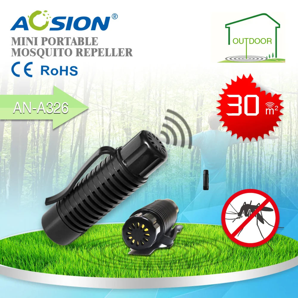 AOSION hot selling black anti mosquito mini ultra sonic electronic mosquito killer lamp portable