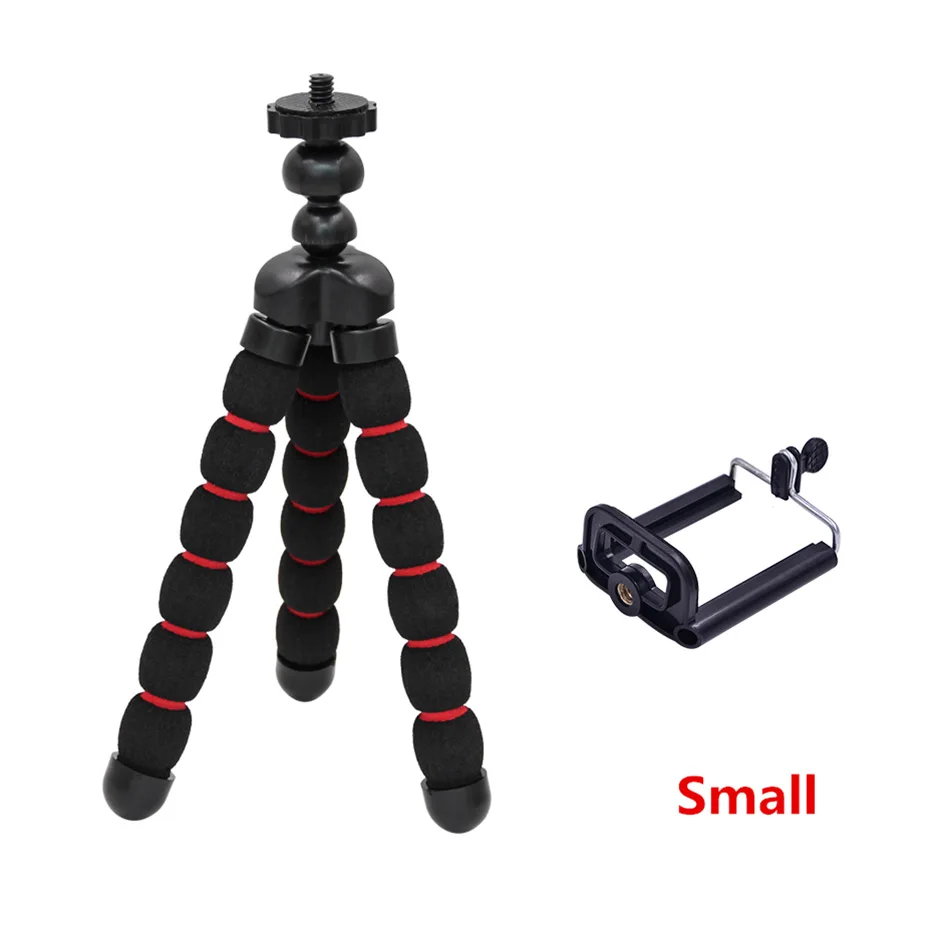 Портативный Гибкий штатив-тренога для камеры Gorillapod Mini, монопод для Gopro Hero 7 6 5 4, подставка для экшн-камеры для телефона - Цвет: SM add clip