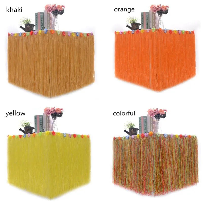  Hawaii Style Table Skirt Home Picnic Birthday Christmas Wedding Party Decoration Dress Tableware Ac