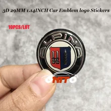Lot de 10 autocollants multifonctions pour voiture, 29mm, logo Alpina, badge décoratif, accessoires, étiquette de bonne qualité