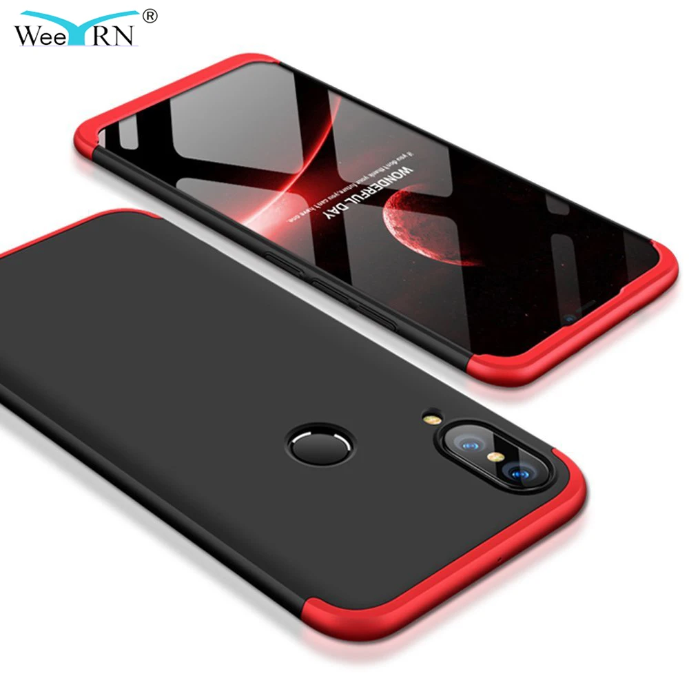 

3 in 1 Design Hard PC Protection Case Huawei P20 Lite Shock-Proof Hybrid 360 Full Body Hard Case For Huawei P20 Lite Back Cover