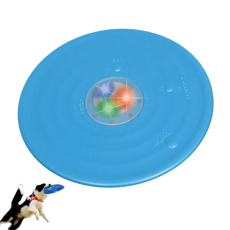 

Dog Flying Disc Glowing Dog Exercise Fly Disk Outdoor Interaction Toy for Puppy MYDING
