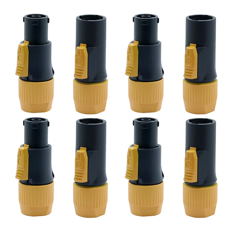 

10Pcs High quality 20A Waterproof Powercon LED Large Screen Power Plug PA66 Flame-retardant Industrial Power connector OUT/IN