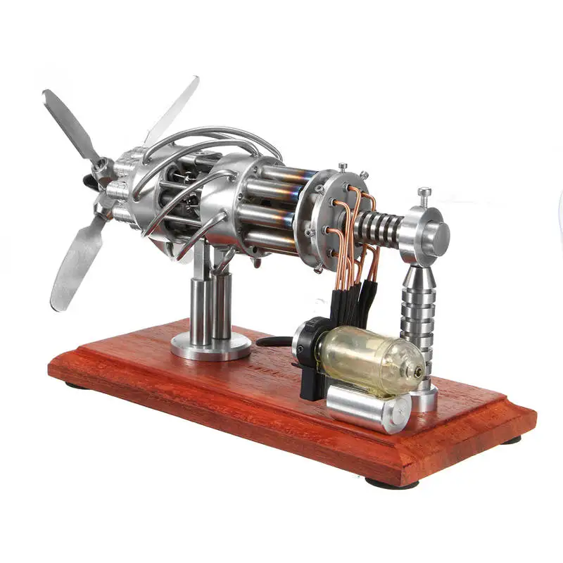 16 Cylinder Hot Air Stirling Engine Motor Model Education Aircraf Propeller