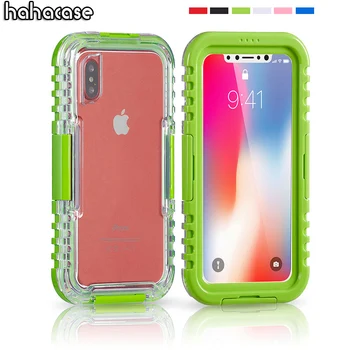 

100pcs Waterproof Transparent Full Body Protector Case For iPhone XS Max XR X 8 7 6 6S Plus Heavy Duty Hybrid Clear PC+TPU Cover
