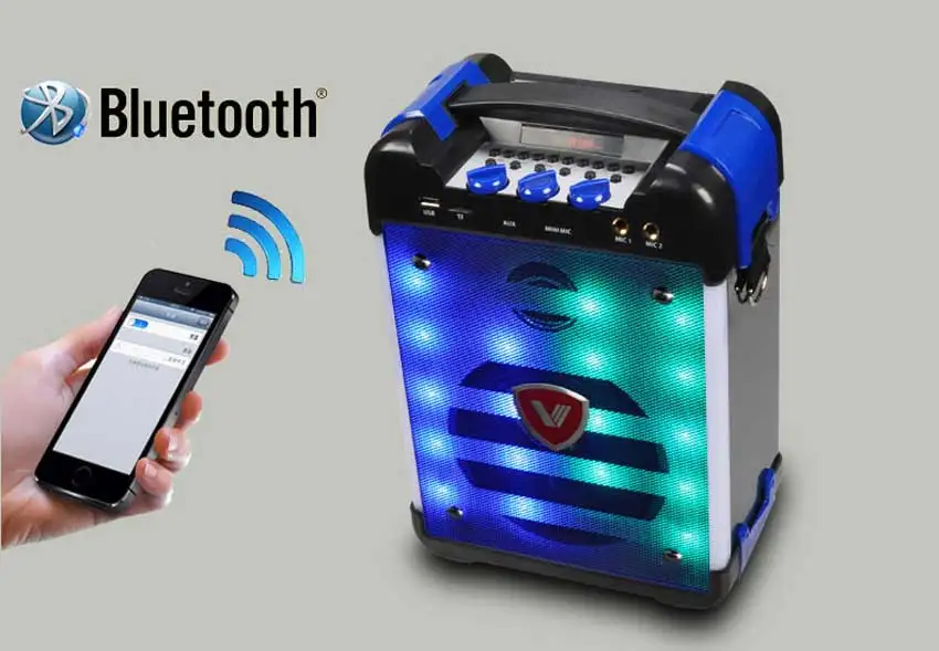 Высокая мощность громкий динамик голосовой усилитель Bluetooth портативный светодиодный светильник звуковая коробка динамик с микрофоном радио USB MP3 музыкальный плеер