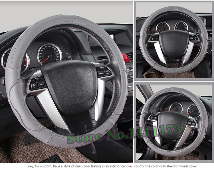 757 car steering wheel cover leather  (2)