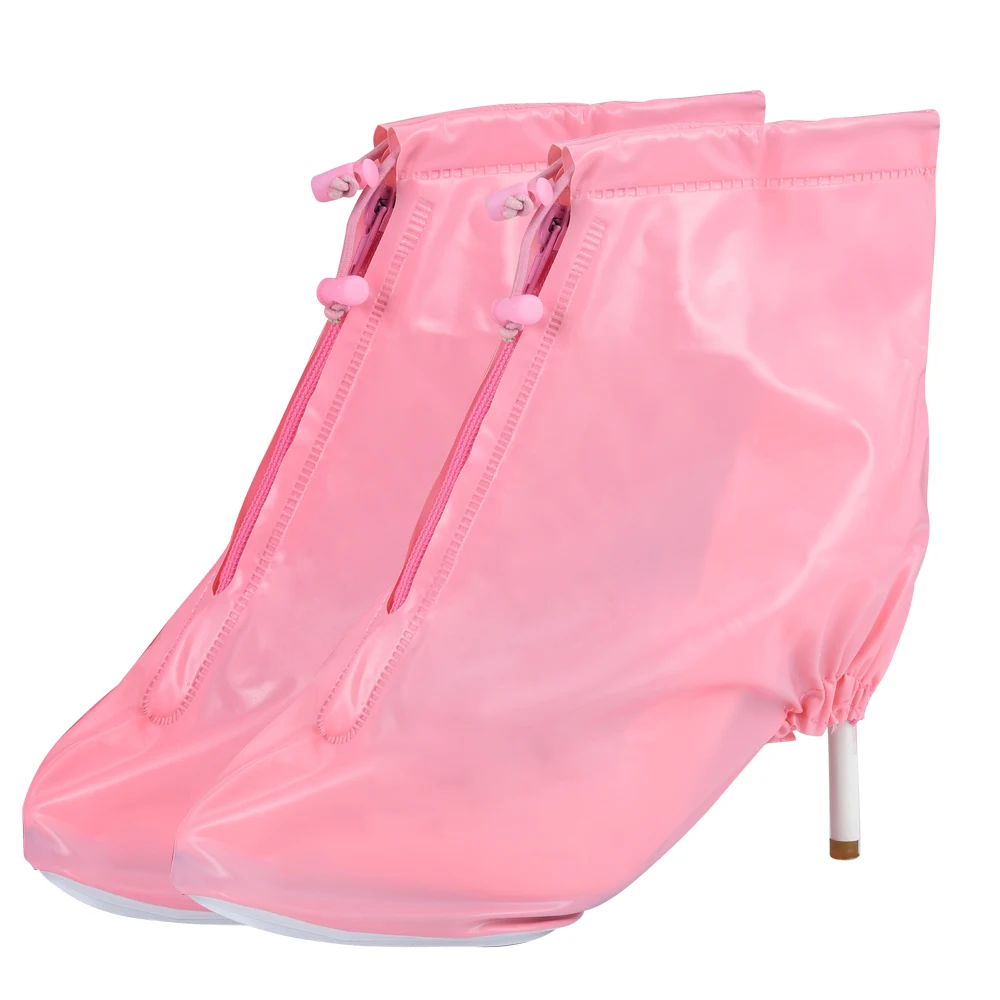 

Elino PVC High heels Dust-proof waterproof Shoe Covers Zipper + internal pvc protection reusable Shoe Cover Suitable for Women