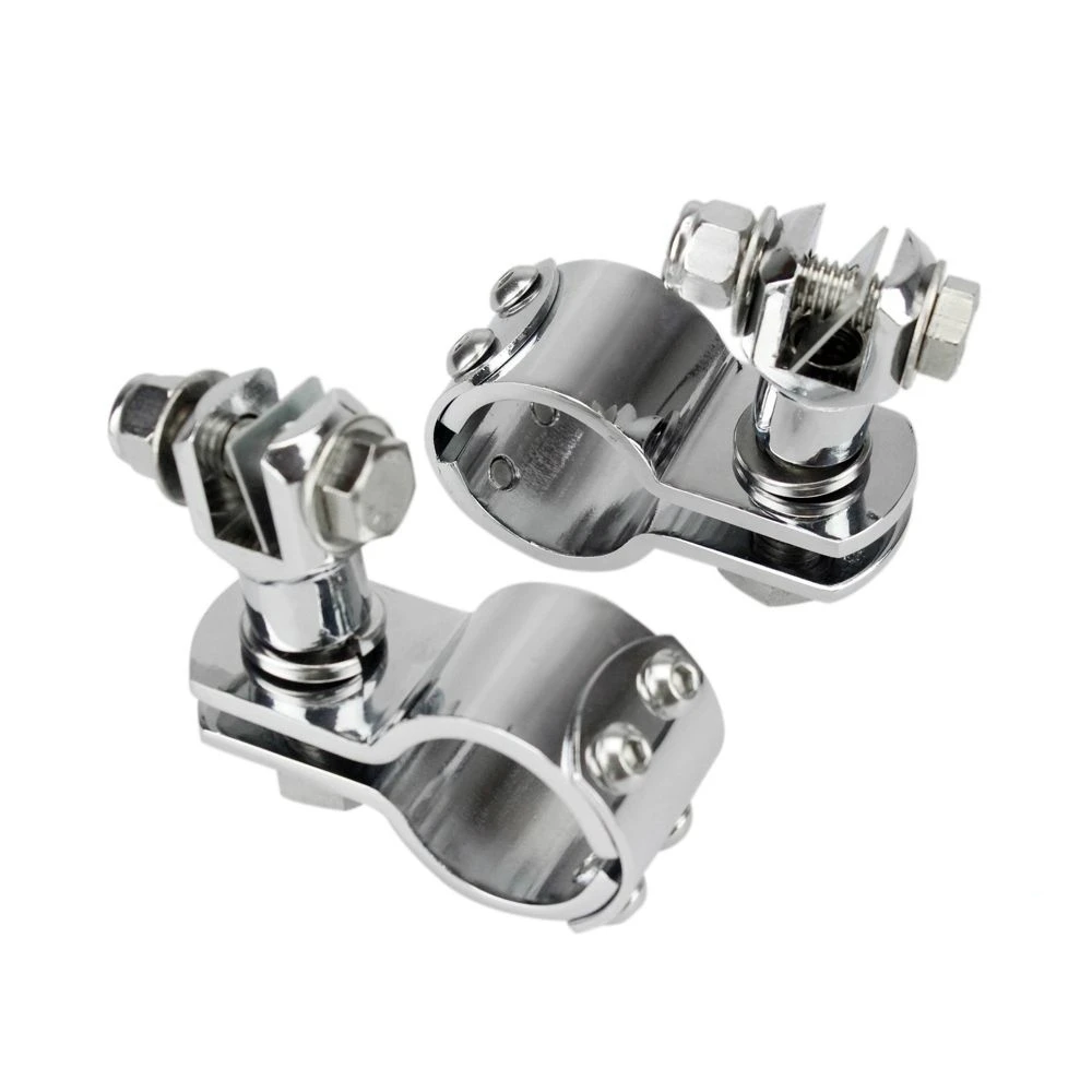 

Motorcycle 1-1/4" 32mm Chrome Highway Crash Bar Footpegs Foot peg Rest Clamps Engine Guard Mounts Adapter for Harley Honda ATV